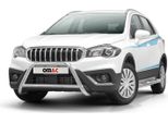 Barra Di Protezione Paraurti Anteriore Per Suzuki SX4 S-Cross 2016-2022 Acciaio Abe Argento