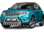 Barra Di Protezione Del Paraurti Anteriore Per Suzuki Vitara 2015-2018 Con Abe In Acciaio Inox Argento