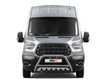 Barra Di Protezione Del Paraurti Anteriore Per Ford Transit 2014-2025 Con Abe In Acciaio Inox Argento