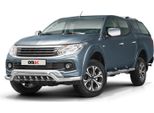 Barra Di Protezione Del Paraurti Anteriore Per Fiat Fullback 2016-2021 Con Abe Acciaio Argento