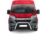 Barra Di Protezione Del Paraurti Anteriore Per Citroen Jumper 2006-2016 Con Abe Acciaio Argento