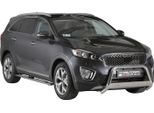 Barra Di Protezione Paraurti Anteriore Per Kia Sorento 2015-2018 ø63Mm Acciaio Protezione Argento
