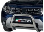 Barra Di Protezione Del Paraurti Anteriore Per Dacia Duster 2020-2025 ø63Mm Acciaio Protezione Argento