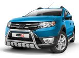 Protezione Paraurti Anteriore Per Dacia Sandero Stepway 2012-2016 Abe Argento