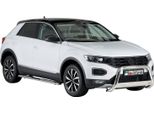 Barra Di Protezione Paraurti Anteriore Per Vw T-Roc 2017-2025 ø63Mm Acciaio Protezione Argento