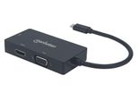 Manhattan 152983 Manhattan USB-C 3In1 Multiport Konverter Dvi Hdmi Vga-Buchse
