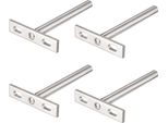 5 Paia Di Mensole Galleggianti Per Mensola A Muro, Mensola Galleggiante Invisibile | Mensola In Legno Da 4 Pollici - Supporto Per Mensola Invisibile Per Mensola Sospesa Libreria | Supporto Per Mensola Da 96 Mm Nascosto - Staffa Per Mensola A T