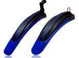 Set Di Parafanghi Per Bicicletta Per La Parte Anteriore E Posteriore | Paraspruzzi In Plastica Per Mountain Bike | Parafanghi Per Bicicletta | Colore Blu Scuro-Nero | Parafango Universale | Parafanghi Per Bici Da Strada