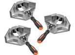3X Morsetto Angolare A 90° In Alluminio | Morsa Angolare A Saldare Per Lavori In Legno | Morsetto Angolare Per Cornici | Morsetto Ad Angolo Retto Per Legno Metallo | Morsa Angolare Regolabile Con Impugnatura