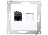 Presa Per Computer Uae RJ45 Cat.6 (Modulo) Schermato Bianco Lucido Contatto Simon 54 Premium D61E.01/11