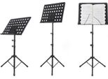 Leggio Da 50 A 165 Cm Regolabile In Altezza | Leggio Nero | Porta Spartiti Flessibile E Inclinabile | Leggio Per Orchestra - Leggio In Metallo | Leggio A Piastra Forata Stabile