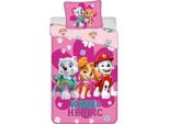 Biancheria Da Letto Per Bambini Paw Patrol, Skye, Marshall, Everest, Squadra Eroica, Piumino 140 X 200 Cm + Cuscino 50 X 70 Cm, 100% Cotone