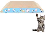 Graffiatoio Per Gatti In Cartone Tana Di Cartone Wave 22X36X4 Cm Lettino Orizzontale
