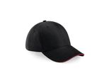 Beechfield B20 | Athleisure 6 Panel Cap - Farbe: Black/Classic Red - GrößE: One Size