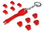 Logilink MP0042 Logilink RJ45 Port Blocker Set 10StüCk Rot + SchlüSsel