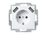 BUSCH-JAEGER Inserto Presa/Usb 20 EUCBUSB-914, Bs, Bianco Alpino