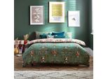 Furn - Set Di Biancheria Da Letto "Luna Wood"" RV2465 (Letto Matrimoniale) (Verde Felce)"