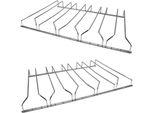 Set Di 2 Binari Per Bicchieri | Portabicchieri 34,5X55,3X47,8 Cm A Parete | Binario Da Bar A 5 File | Portabicchieri Da Champagne | Portabicchieri Da Vino A Soffitto | Portabicchieri Da Vino | Portabicchieri Per Casa, Bar, Caffè