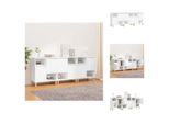 Vidaxl Credenze 3 Pz. Bianco 60X35X70 Cm Materiale A Base Di Legno - Credenze