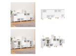 Vidaxl Credenze 3 Pz. Bianco 60X35X70 Cm Materiale A Base Di Legno - Credenza - Credenze - Armadio - Armadio Portaoggetti