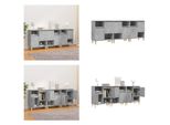 Vidaxl Credenze 3 Pz. Grigio Cemento 60X35X70 Cm Materiale A Base Di Legno - Credenza - Credenze - Armadio - Armadio Portaoggetti