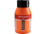 Bottiglia Di Vernice Acrilica Amsterdam Serie Standard 1000 Ml Azo-Arancione 276
