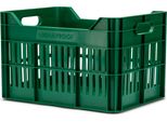 Urban Proof Click Cassa Per Biciclette 30 Litri Plastica Riciclata Verde Retrò