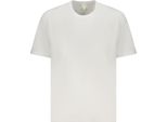 Elegante T-Shirt Bianca Da Uomo: Manica Corta Con Ricamo E Scollo Rotondo