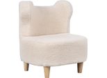 Poltrona Per Bambini Aiyaplay, Divano Per Bambini Con Aspetto Di Orsacchiotto, Poltrona Per Bambini A Forma Di Orso Con Gambe In Legno Per La Camera Dei Bambini, Sala Giochi, Beige