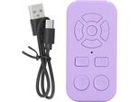 Telecomando Bluetooth Lato Ginnasta 9 Pulsanti Smartphone Scorrimento Ricaricabile Senza Fili Autoregistrazione Video Clicker Viola