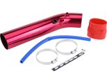 76 Mm Auto Universale Filtro Aria In Alluminio - Induzione Tubo Filtro Tubo Kit (Rosso)
