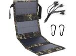 20W Pannello Solare Pieghevole Caricabatterie Portatile In Silicio Monocristallino Uscita Usb IP65 Impermeabile