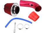 76 Mm 3 Pollici Universale Auto Aria Fredda Filtro Di Aspirazione In Alluminio Induzione Tubo Tubo Kit Rosso