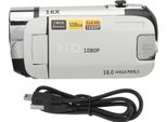 D90 1080P 16 Mp Videocamera Digitale Con Schermo Ruotabile Da 2,4 Pollici Zoom 16X Videoregistratore Hd Con Luce Di Riempimento Argento