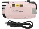 D90 1080P 16 Mp Videocamera Digitale Da 2,4 Pollici Ruotabile Zoom 16X Videoregistratore Hd Con Riempimento Rosa