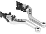1 Coppia Cnc Alluminio Moto Scooter Modifica Doppio Disco Freno Leva Argento