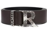 Replay Pelle Cintura Belt W95 Black Coffe Marrone Scuro