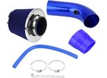 76 Mm 3 Pollici Universale Auto Aria Fredda Filtro Di Aspirazione In Alluminio Induzione Tubo Tubo Kit Blu