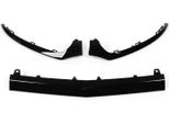 3PCS Nero Lucido Paraurti Anteriore Inferiore Stampati Sostituzione Per Mercedes -Benz Classe C W205 C205 A205