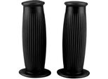 Coppia Di Manopole Da 1 Pollice 25/28Mm Universali Moto Vintage Tpu Manubrio Nero Nero