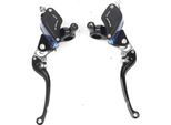 Coppia Di 22 Mm Cnc Moto Idraulico Freno Pompa Frizione Leva Regolabile Nero