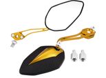 Coppia Di Specchietti Retrovisori Universali Per Moto Da 8 Mm 10 Mm Giallo