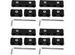 12 Pc Guaina In Lega Di Alluminio 8 Mm 9 Mm 10 Mm Divisore Motore (Nero)