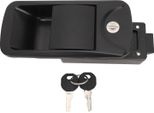 Serratura Della Porta Del Camper Con 2 Pulsanti In Lega Di Zinco Maniglia A Filo Per Yacht Caravan Nero 6.2 X 3In