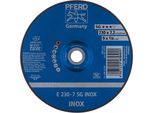 Disco Di Rettifica Pferd 115X7,2Mm F.Inox Foro A Gomito 22,23Mm