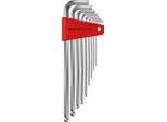 Set Di Chiavi Esagonali A L Con Supporto In Plastica Set Di 9 Pezzi 1,5-10 Mm Testa Sferica Pb Swiss Tools