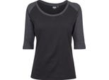 DáMské TričKo Urban Classics Ladies 3/4 Contrast Raglan Tee Nero/Carbone - Xl