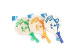 Set Di Palloni Da Spiaggia 38 X 24 Cm In Legno Blu 3 Pezzi - 1 Set (Selezione Casuale Del Colore)