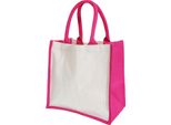 Westford Mill Midi Jute Bag / Shopper / Shopping Bag, 14 Litri (2 Pezzi/Confezione) BC4534 (Taglia Unica) (Fucsia)