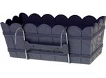 Fioriera Da Balcone Senza Sottovaso Elba 40 Cm Antracite Con Maniglie